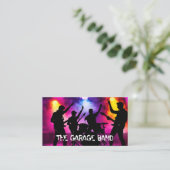Garage Band For Hire Music Business Cards Visitekaartje (Staand voorkant)