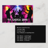 Garage Band For Hire Music Business Cards Visitekaartje (Voorkant / Achterkant)