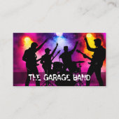 Garage Band For Hire Music Business Cards Visitekaartje (Voorkant)