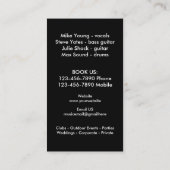 Garage Band Music Visitekaartje (Achterkant)