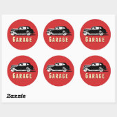 Garage bewegende retro auto label Sticker (Vel)