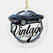 Garage Black Corvette Keramisch Ornament (Voorkant)