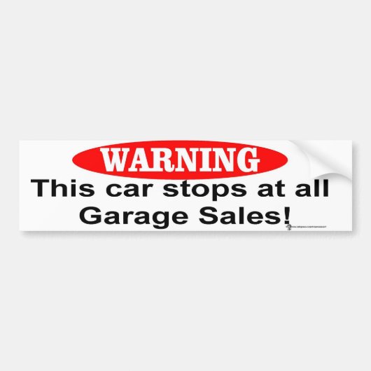 garage bumpersticker (Voorkant)