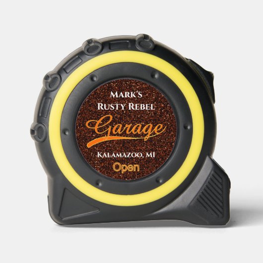 Garage Clunkers Gepersonaliseerde Tape Measure Rolmaat (Voorkant)