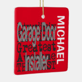 Garage-deuropenbouwer Extraordinaire CUSTOM Keramisch Ornament (Rechts)