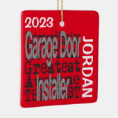 Garage-deuropenbouwer Extraordinaire CUSTOM Keramisch Ornament (Rechts)