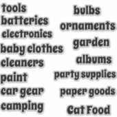 Garage die  vinyl organiseert sticker (Voorkant)