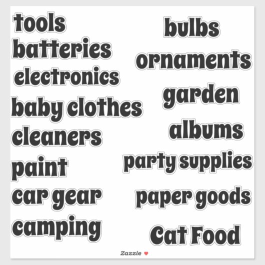 Garage die  vinyl organiseert sticker (Vel)