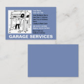 Garage Diensten Cartoon Visitekaartje (Voorkant / Achterkant)