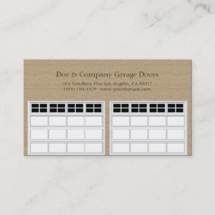 Garage door Company Dark Tan Visitekaartje
