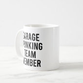 Garage Drink teamlid Grappig Drink offerte Koffiemok (Voorkant links)