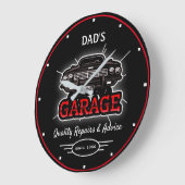 Garage Elke naam Retro auto sinds Red Black La Grote Klok (Hoek)