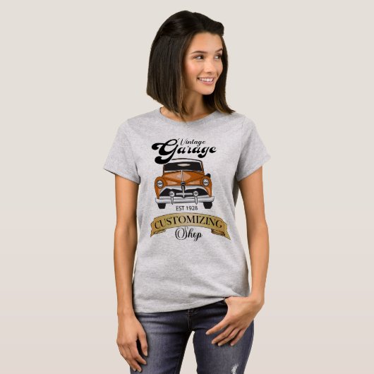 Garage en Shop Sign T-shirt (Voorkant volledig)