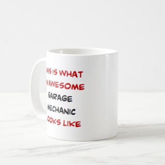 garage, geweldige koffiemok (Voorkant links)