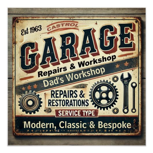   Garage Glossy Poste Perfect Poster (Voorkant)