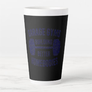 Garage Gyms Gebouw betere homeorganismen Barbell G Latte Mok