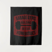 Garage Gyms Gebouw betere homeorganismen Barbell G Wandkleed (Voorkant)