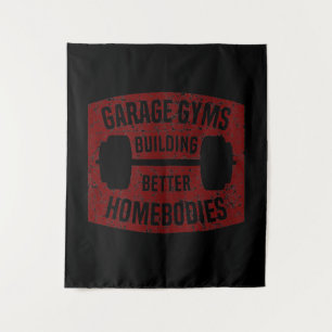 Garage Gyms Gebouw betere homeorganismen Barbell G Wandkleed