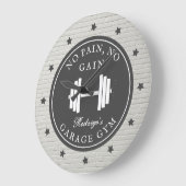 Garage Home Gym Workout Fitness Barbell Sport Naam Grote Klok (Hoek)