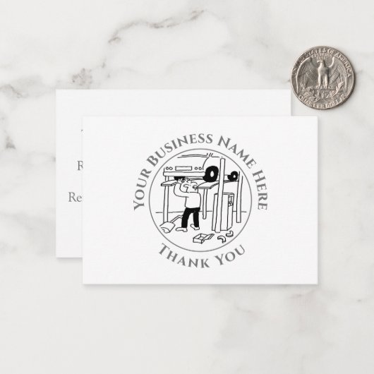 Garage Mechanic Bedankt voor je briefkaart (Voorkant / Achterkant in situ)