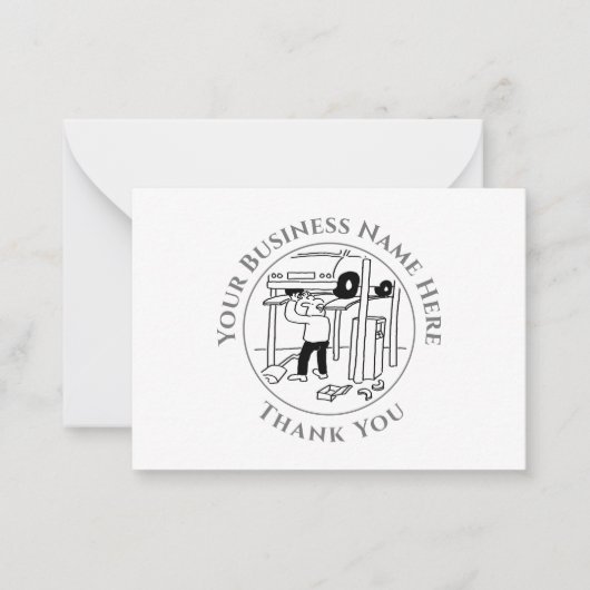 Garage Mechanic Bedankt voor je briefkaart (Voorkant)