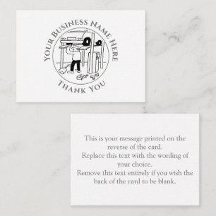 Garage Mechanic Bedankt voor je briefkaart