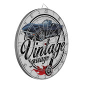 Garage met zwarte corvette Dartbord (Voorkant Links)