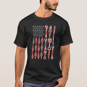 Garage monteur De officiële monteur Usa vlag T-shirt