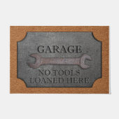 Garage No Tools Loaned Here Funny Deurmat (Voorkant)