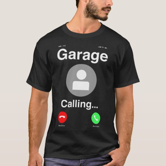 Garage noemt auto automonteur t-shirt (Voorkant)