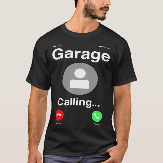 Garage noemt auto automonteur t-shirt (Voorkant)