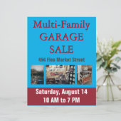 GARAGE OF GARDE VERKOOP MULTI-FAMILIE FLYER (Staand voorkant)
