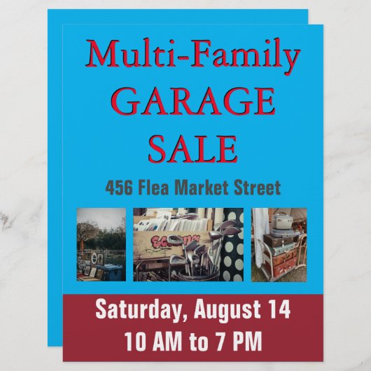 GARAGE OF GARDE VERKOOP MULTI-FAMILIE FLYER (Voorkant / Achterkant)