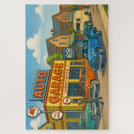 Garage on Main Street Legpuzzel (Verticaal)