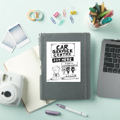 Garage Payment Desk heeft Shock Absorbers Cartoon. Sticker (iPad Cover)