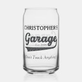 Garage Raak niets Drinkware aan Blikvorm Glas (Voorkant)