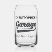 Garage Raak niets Drinkware aan Blikvorm Glas (Achterkant)