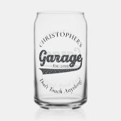Garage Raak niets Drinkware aan Blikvorm Glas (Achterkant)