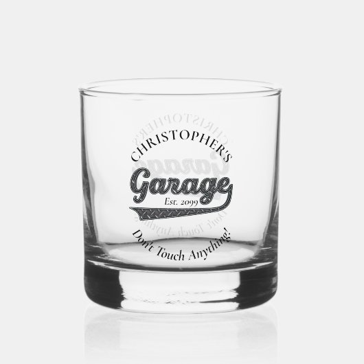 Garage Raak niets Drinkware aan Whisky Glas (Voorkant)
