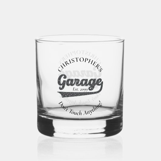 Garage Raak niets Drinkware aan Whisky Glas (Achterkant)