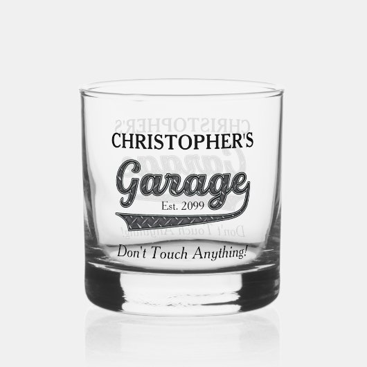 Garage Raak niets Drinkware aan Whisky Glas (Achterkant)