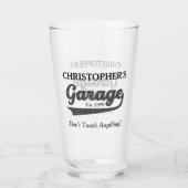 Garage Raak niets Drinkware Bierpint aan Glas (Achterkant)