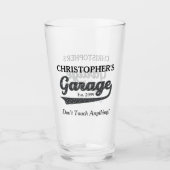 Garage Raak niets Drinkware Bierpint aan Glas (Voorkant)