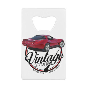  Garage Red Corvette Creditkaart Flessenopener