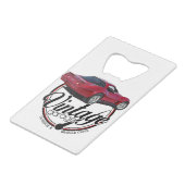  Garage Red Corvette Creditkaart Flessenopener (Achterkant Gekanteld)