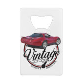  Garage Red Corvette Creditkaart Flessenopener (Achterkant)