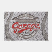Garage Rules Doormat, Funny Cool Garage Deurmat (Voorkant)