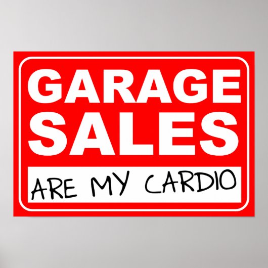 Garage Sale Cardio Poster (Voorkant)