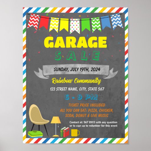Garage Sale event sjabloon Poster (Voorkant)