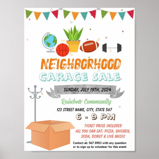 Garage Sale event sjabloon Poster (Voorkant)
